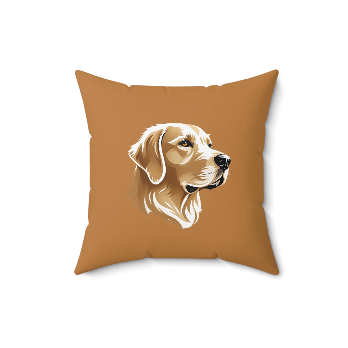 Golden Retriever Faux Suede Pillow - Cozy Dog Lover Home Decor